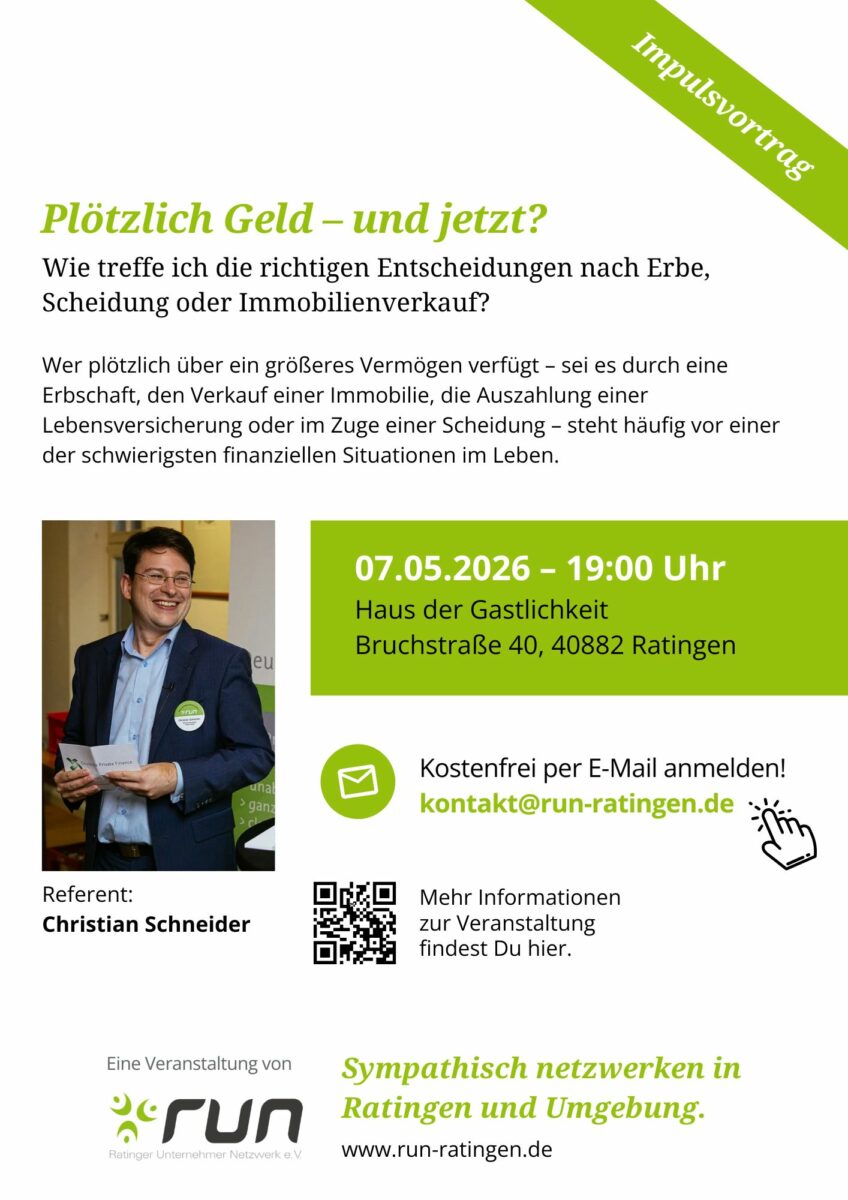 Plötzlich Geld – und jetzt?